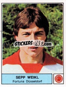 Sticker Sepp Weikl - German Football Bundesliga 1978-1979 - Panini