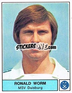 Cromo Ronald Worm - German Football Bundesliga 1978-1979 - Panini
