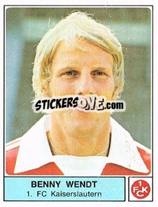 Cromo Benny Wendt - German Football Bundesliga 1978-1979 - Panini