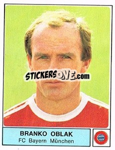 Sticker Brank Oblak - German Football Bundesliga 1978-1979 - Panini