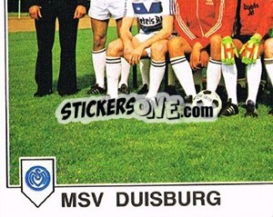 Cromo MSV Duisburg 3 (UEFA Cup) - German Football Bundesliga 1978-1979 - Panini