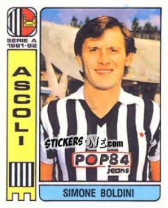 Sticker Simone Boldini - Calciatori 1981-1982 - Panini