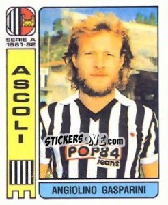 Figurina Angiolino Gasparini - Calciatori 1981-1982 - Panini