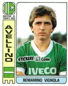 Sticker Beniamino Vignola - Calciatori 1981-1982 n. 28 - Panini