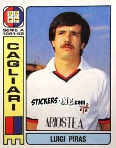 Cromo Luigi Piras - Calciatori 1981-1982 - Panini