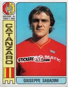 Sticker Giuseppe Sabadini - Calciatori 1981-1982 - Panini