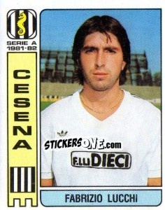 Sticker Fabrizio Lucchi - Calciatori 1981-1982 n. 104 - Panini