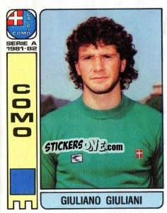 Sticker Giuliano Giuliani - Calciatori 1981-1982 - Panini