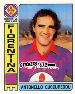 Sticker Antonello Cuccureddu - Calciatori 1981-1982 n. 136 - Panini