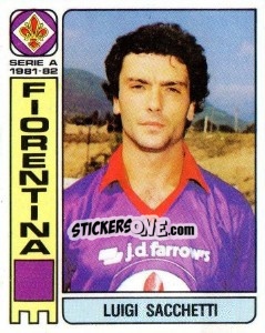 Sticker Luigi Sacchetti - Calciatori 1981-1982 n. 151 - Panini