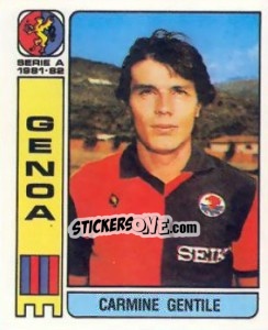 Sticker Carmine Gentile - Calciatori 1981-1982 - Panini
