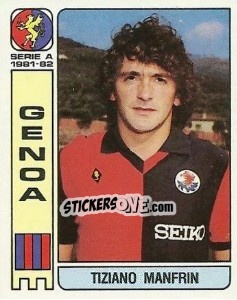 Sticker Tiziano Manfrin - Calciatori 1981-1982 n. 160 - Panini