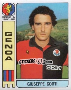 Sticker Giuseppe Corti - Calciatori 1981-1982 n. 168 - Panini