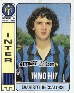 Sticker Evaristo Beccalossi - Calciatori 1981-1982 - Panini