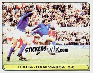 Sticker Italia - Danimarca 2-0 - Calciatori 1981-1982 - Panini