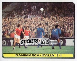 Figurina Danimarca - Italia 3-1 - Calciatori 1981-1982 - Panini