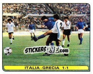 Sticker Italia - Grecia 1-1 - Calciatori 1981-1982 n. 297 - Panini
