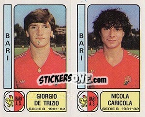 Cromo Giorgio De Trizio / Nicola Caricola - Calciatori 1981-1982 - Panini