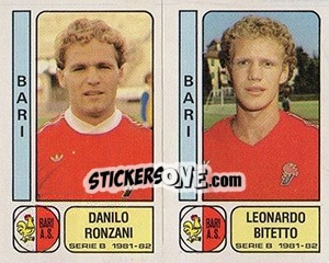 Sticker Danilo Ronzani / Leonardo Bitetto - Calciatori 1981-1982 n. 321 - Panini