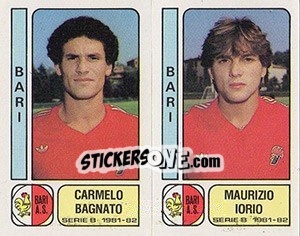 Sticker Carmelo Bagnato / Maurizio Iorio - Calciatori 1981-1982 - Panini