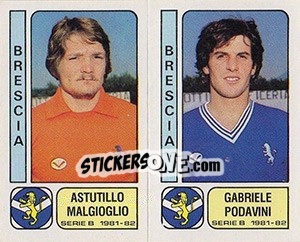 Sticker Astutillo Malgioglio / Gabriele Podavini - Calciatori 1981-1982 - Panini