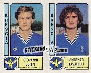 Sticker Giovanni Lorini / Vincenzo Tavarilli - Calciatori 1981-1982 n. 330 - Panini
