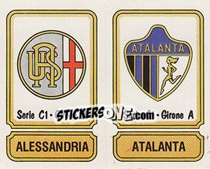 Cromo Scudetto Alessandria / Atalanta - Calciatori 1981-1982 - Panini