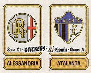 Figurina Scudetto Alessandria / Atalanta