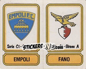 Cromo Scudetto Empoli / Fano - Calciatori 1981-1982 - Panini