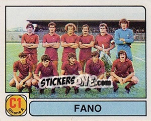 Cromo Squadra Fano - Calciatori 1981-1982 - Panini