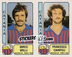 Sticker Mirco Brilli / Francesco Ciampoli - Calciatori 1981-1982 n. 342 - Panini