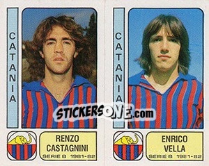 Cromo Renzo Castagnini / Enrico Vella - Calciatori 1981-1982 - Panini