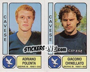 Cromo Adriano Polenta / Giacomo Chinellato - Calciatori 1981-1982 - Panini