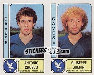 Sticker Antonio Crusco / Giuseppe Guerini - Calciatori 1981-1982 n. 354 - Panini