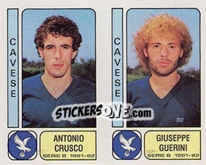 Cromo Antonio Crusco / Giuseppe Guerini - Calciatori 1981-1982 - Panini