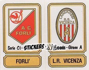 Sticker Scudetto Forli' / L.R. Vicenza - Calciatori 1981-1982 n. 355 - Panini