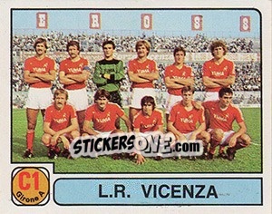 Figurina Squadra L.R. Vicenza - Calciatori 1981-1982 - Panini