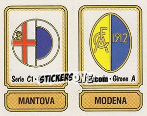Sticker Scudetto Mantova / Modena - Calciatori 1981-1982 - Panini
