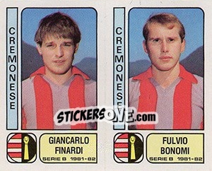 Sticker Giancarlo Finardi / Fulvio Bonomi - Calciatori 1981-1982 - Panini