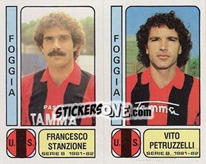 Sticker Francesco Stanzione / Vito Petruzzelli - Calciatori 1981-1982 n. 372 - Panini