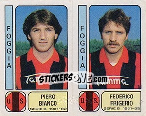 Sticker Piero Bianco / Federico Frigerio - Calciatori 1981-1982 n. 373 - Panini