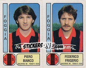 Cromo Piero Bianco / Federico Frigerio - Calciatori 1981-1982 - Panini