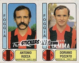 Sticker Antonio Rocca / Doriano Pozzato - Calciatori 1981-1982 - Panini