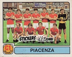 Sticker Squadra Piacenza - Calciatori 1981-1982 - Panini