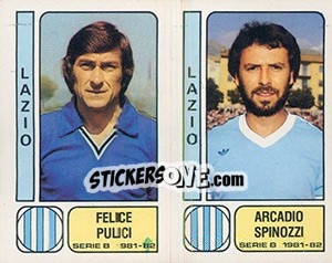Sticker Felice Pulici / Arcadio Spinozzi - Calciatori 1981-1982 n. 385 - Panini
