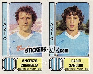 Sticker Vincenzo Chiarenza / Dario Sanguin - Calciatori 1981-1982 n. 387 - Panini