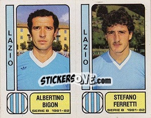 Cromo Albertino Bigon / Stefano Ferretti - Calciatori 1981-1982 - Panini