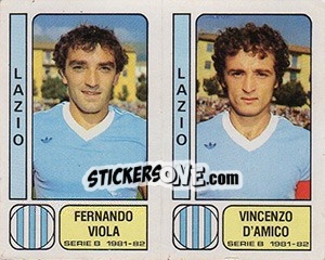 Sticker Fernando Viola / Vincenzo D'Amico - Calciatori 1981-1982 - Panini