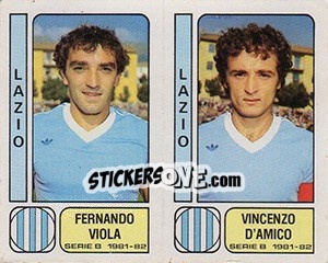 Sticker Fernando Viola / Vincenzo D'Amico - Calciatori 1981-1982 n. 389 - Panini
