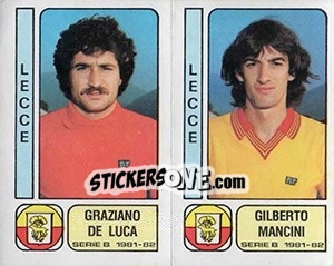 Sticker Graziano De Luca / Gilberto Mancini - Calciatori 1981-1982 n. 393 - Panini